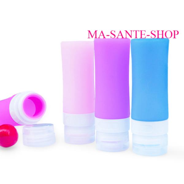 Flacons Silicone rechargeables : 30 ml-60 ml-80m.