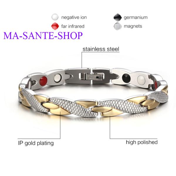 Bracelet Femme magnétique et ions négatifs