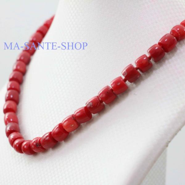 COLLIER en CORAIL ROUGE de 46 cm de longueur