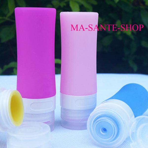 Flacons Silicone rechargeables : 30 ml-60 ml-80m.