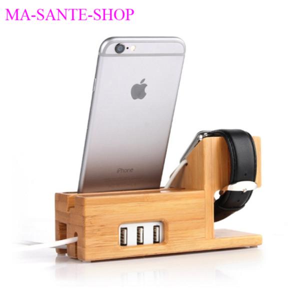 STATION de BUREAU pour I-PHONE,mini I-PAD et MONTRE APPLE