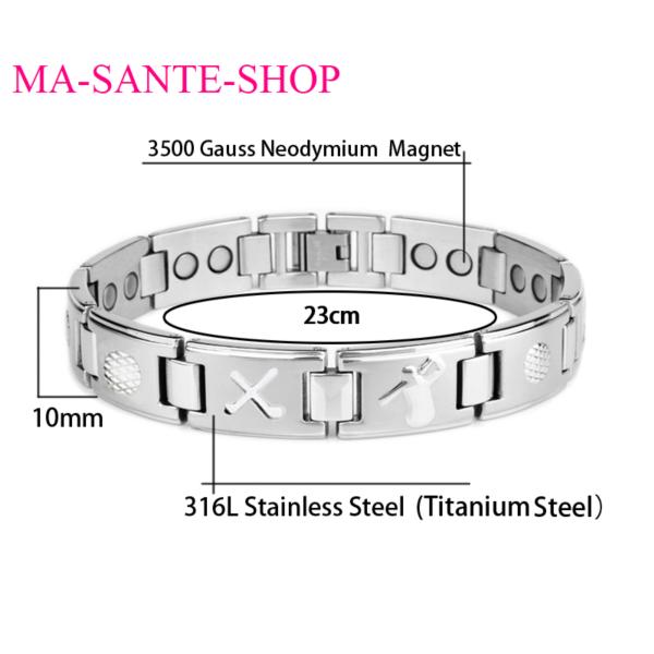Bracelet Magnétique motif GOLF 3500 Gauss