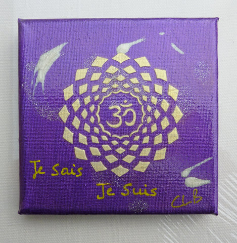 Cadre de 12 cm par 12 cm -CHAKRA VIOLET